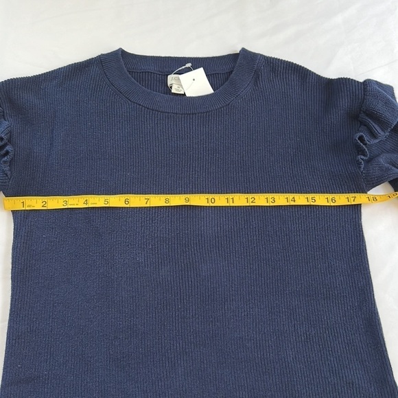 J crew Cotton ruffle-sleeve sweater - Picture 5 of 6